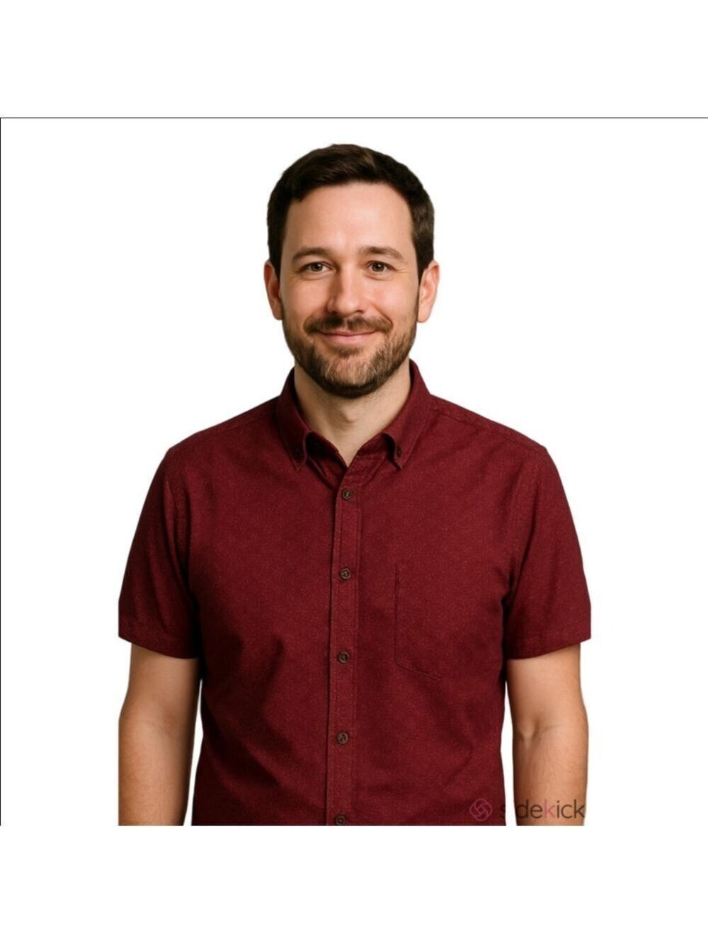 Alfani Red Button Down Casual Shirt Modern Cut